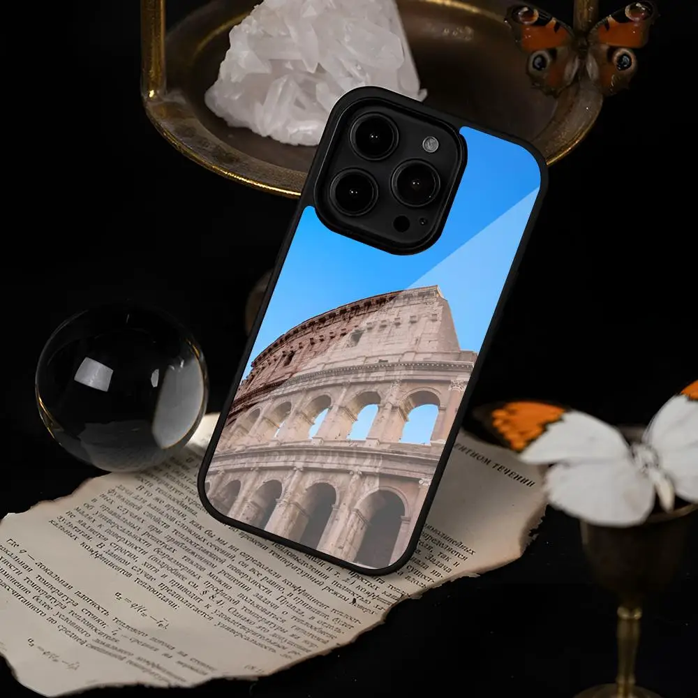 1PC Colosseum R-Rome Italy MAISTO Phone Case PC+TPU CoverFor Iphone 16 15 14 13 11 12 Pro Max Xr X Xs 8 7 Plus