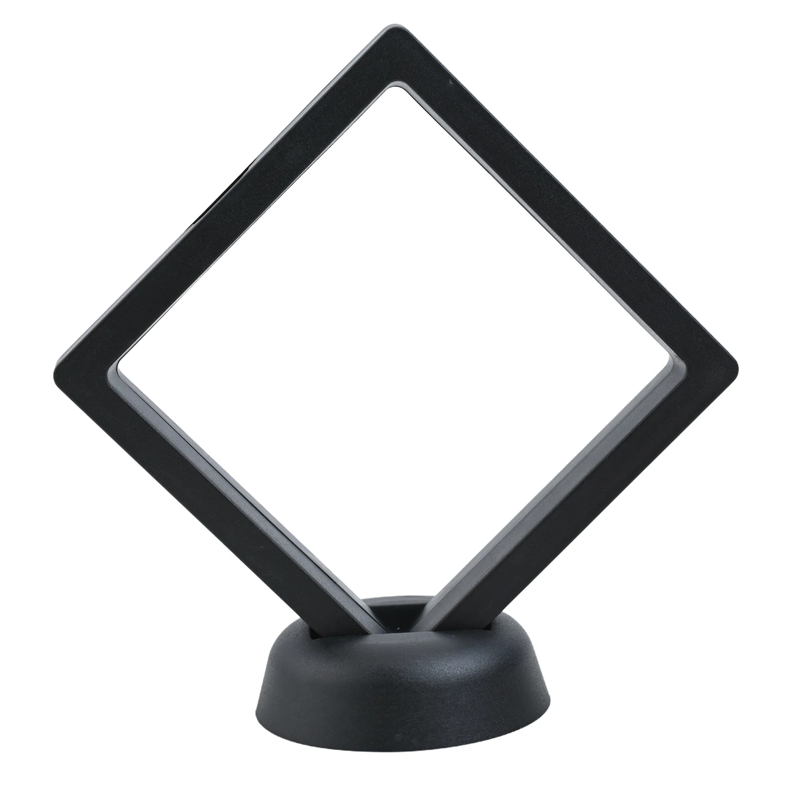 2 Pcs Coin Frame Penny 90x90mm Decoration Black Plastic Floating Display Holder Box Stand Collection Protection