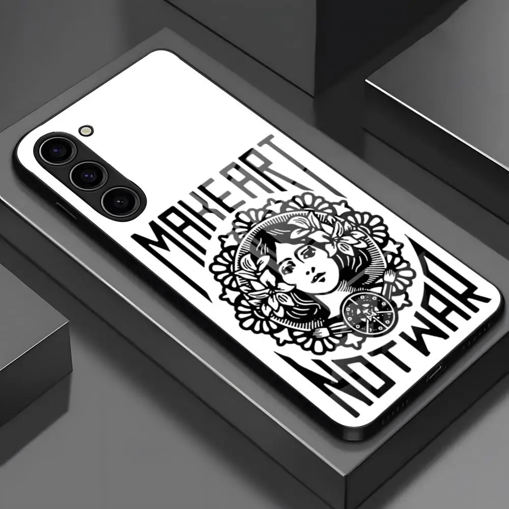 Liberte Egalite Fraternite faire aucune guerre coque de téléphone pour Samsung S25 Edge Ultra S23 S22 S21 S20 Ultra Plus S24 Fe A54 A53 A25 verre