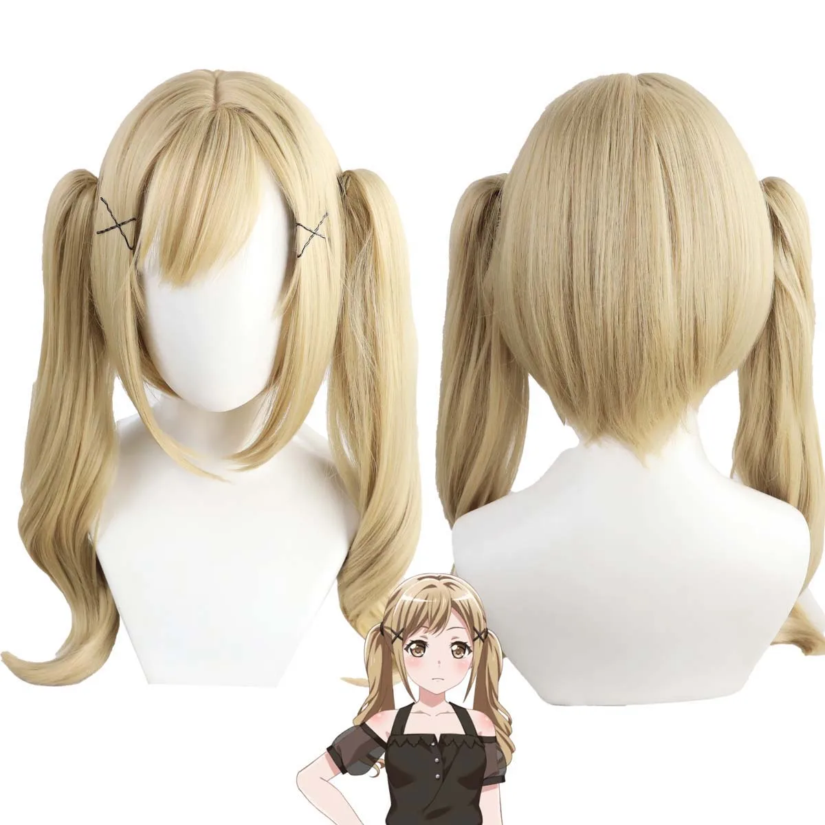 

Женский парик Arisa Ichigaya с двумя хвостиками, длинные светлые волосы, из серии BanG Dream