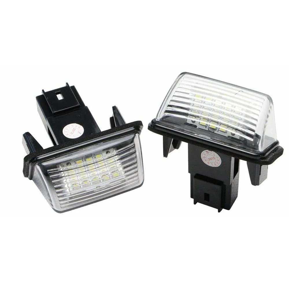 Conjunto de lámpara LED Canbus para matrícula de coche, Luces de señal Ultra brillantes para Peugeot 206, 207, 306, 307, 406, 407, 2 piezas