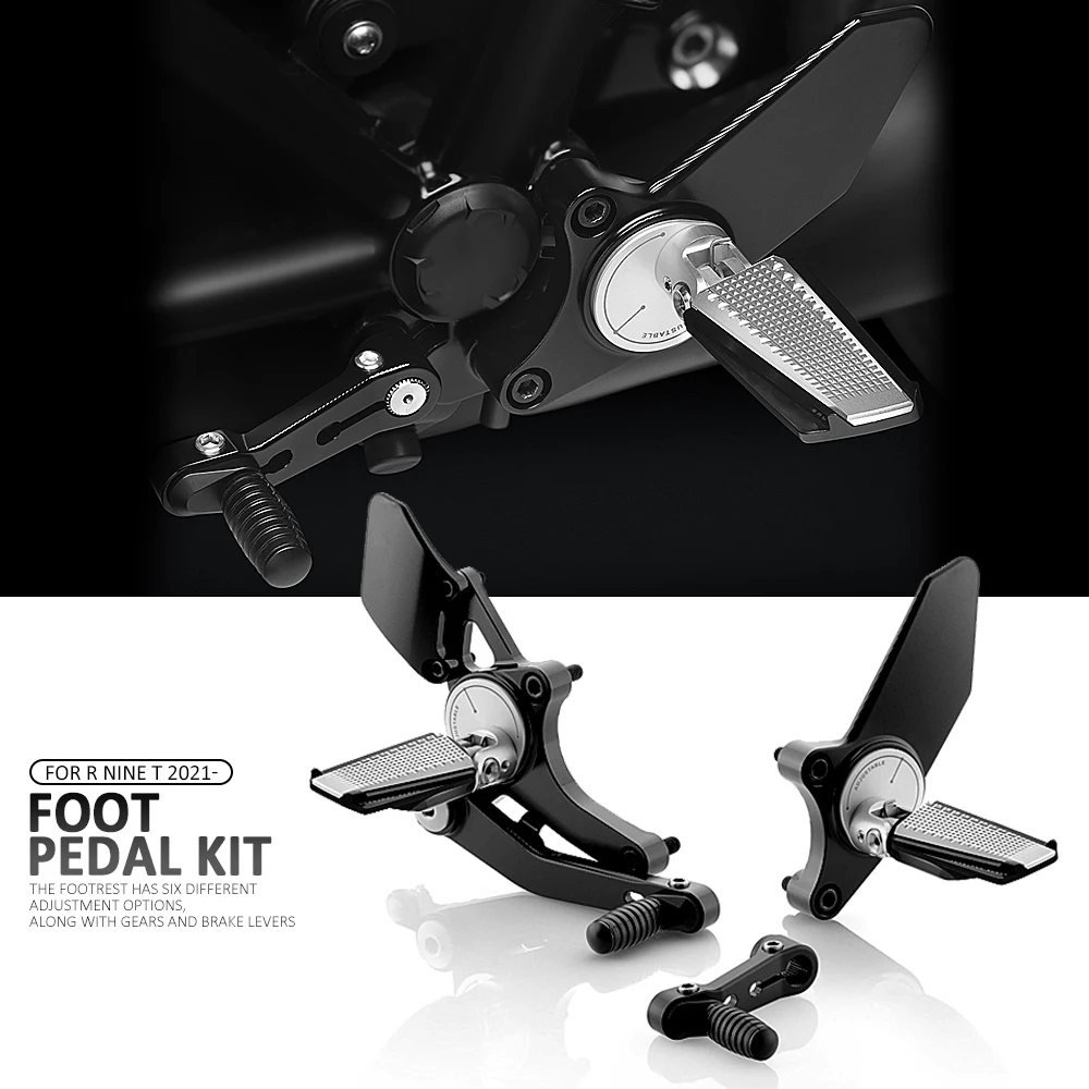 

New Motorcycle CNC Aluminum Foot Kit Rearsets Footrest Set For BMW R9T RNINET R NINET R NINE T RnineT R NineT 2021 2022 2023