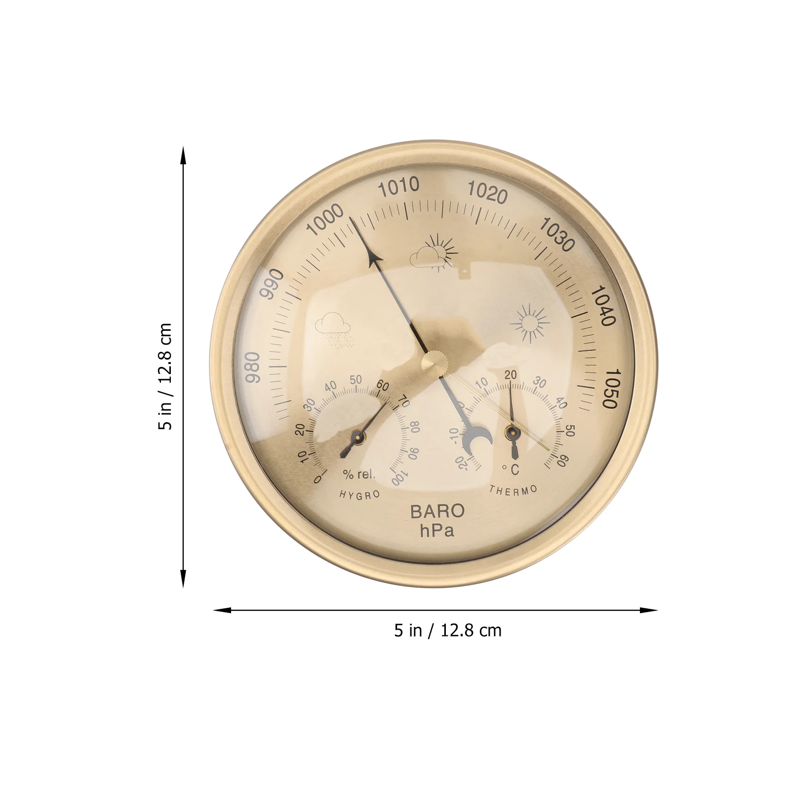 3 in Hygormeter Digital Thermometer Outdoor Household Barometer Hygrometer Barometric Pressure 1