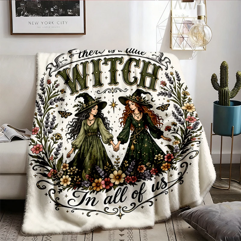 Owens Sisters Flannel Blanket, There's A Little Witch in All of Us