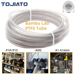 For Bambu Lab Ptfe Tube ID2.5mm OD4mm P1P AMS A1 Mini 3D Printer Teflonto Pipe 1.75mm Bambulab Parts Ptfe Tube 4m Grey AMS LITE