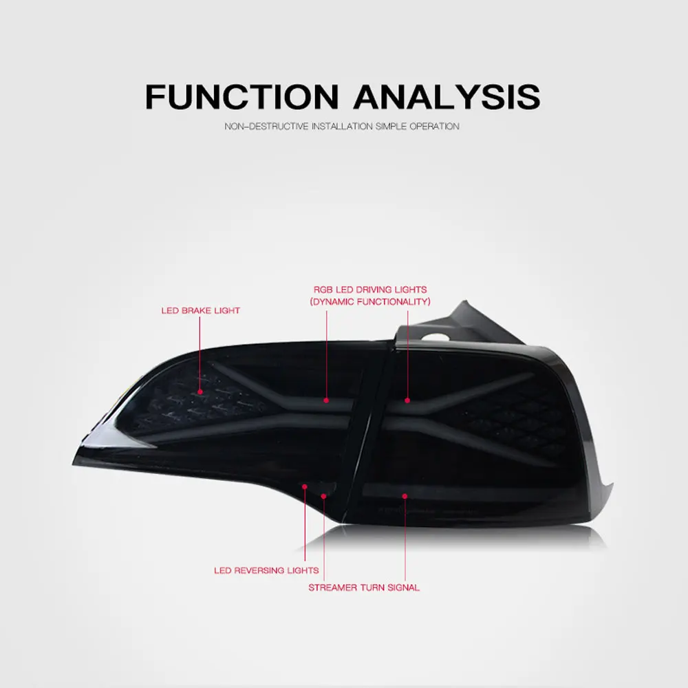 Suitable for Tesla Model 3 2017-2023 taillight assembly Y modified RGB model fantasy LED running lights flowing turn signal