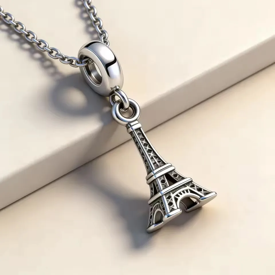 Hot selling S925 Silver Lighthouse Key Zircon Safety Buckle Charm Bead Fit for Bracelet DIY Women's Fashion Boutique Jewelry