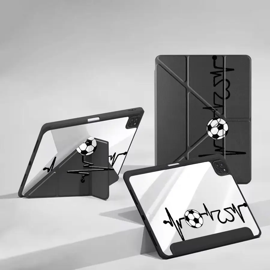 

Чехол для планшета iPad Air 4 5 M3 M2 M4 11 дюймов, Pro 11 10 9 8 7 поколений, 12.9 дюймов, Mini 6 7 Pro 2025, с держателем, с футбольным принтом