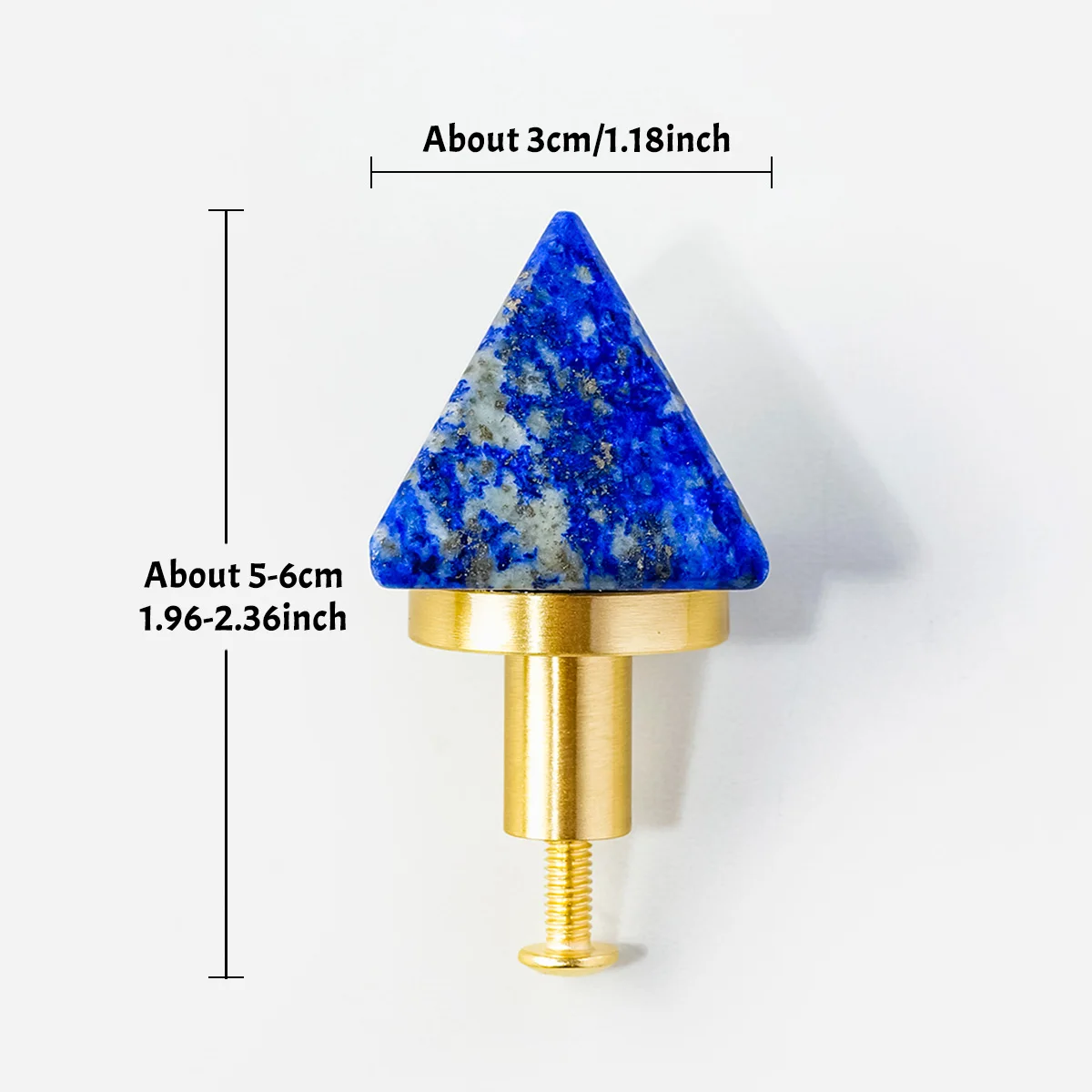 1PC Natural Crystal Pyramid Handle for Wardrobe & Drawer, Home Small Knob, Crystal Craft