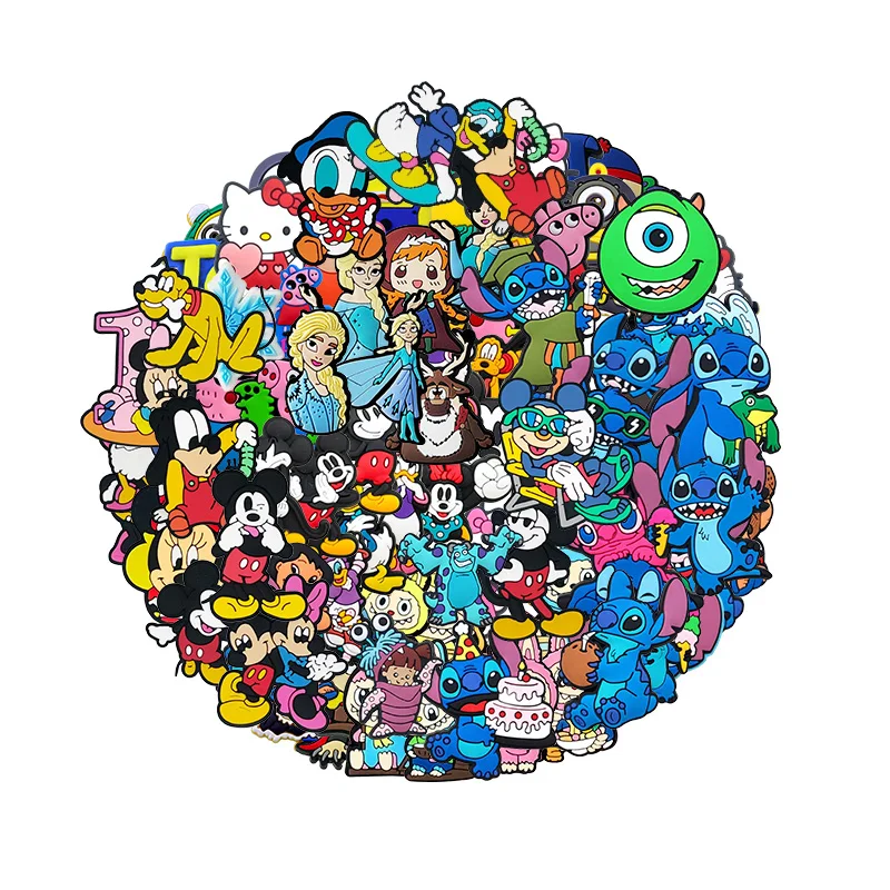 

Random set cartoon anime Disney series 15-100PCS shoes Charms Decoration PVC Shoe Accessories Decoration Sandals Shoe Party Gift