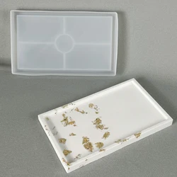 Rectangle Tray Silicone Mold DIY Minimalist Cement Gypsum Epoxy Resin Mold Fruit Nut Storage Tray Art Home Decoration Ornaments