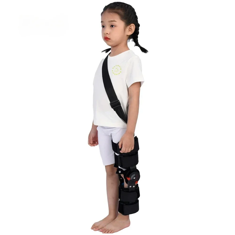 Medical Children's knee Fixation Supports Adjustable Knee Brace Hinged Stabilizer Recovery Supports Ligament Sport Injury Splint