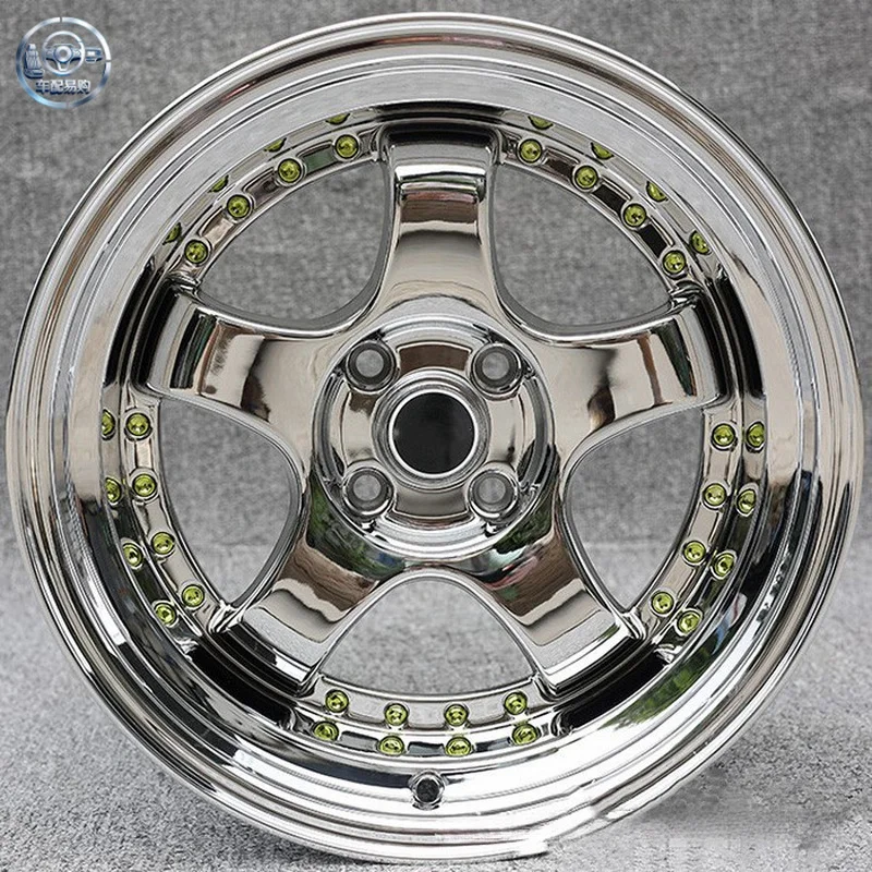 16inch 4x100 vacuum electroplated white car modification aluminum alloy wheel rims F99002