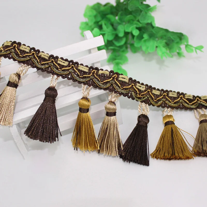 11.5 Meter Exquisite Curtain Lace Tassel Fringe Upholstery Ribbon Trim DIY Drapery Curtain Sofa Tablecloth Decor  Accessories