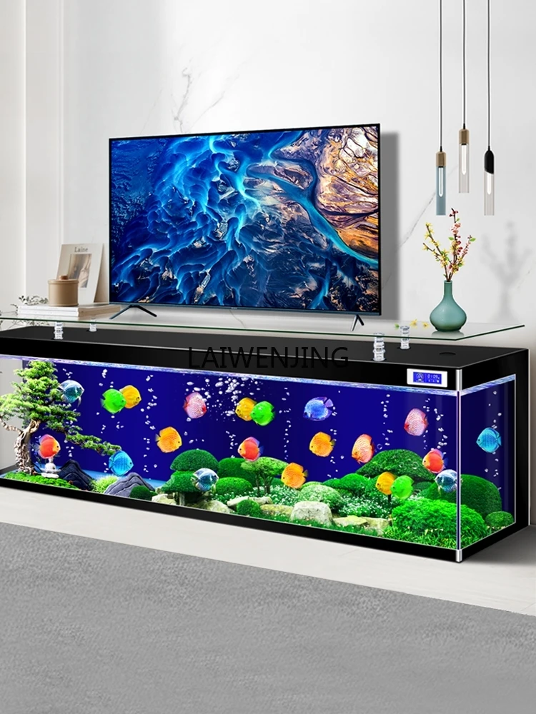 HLZ fish tank household landing integrated natural ecological aquarium