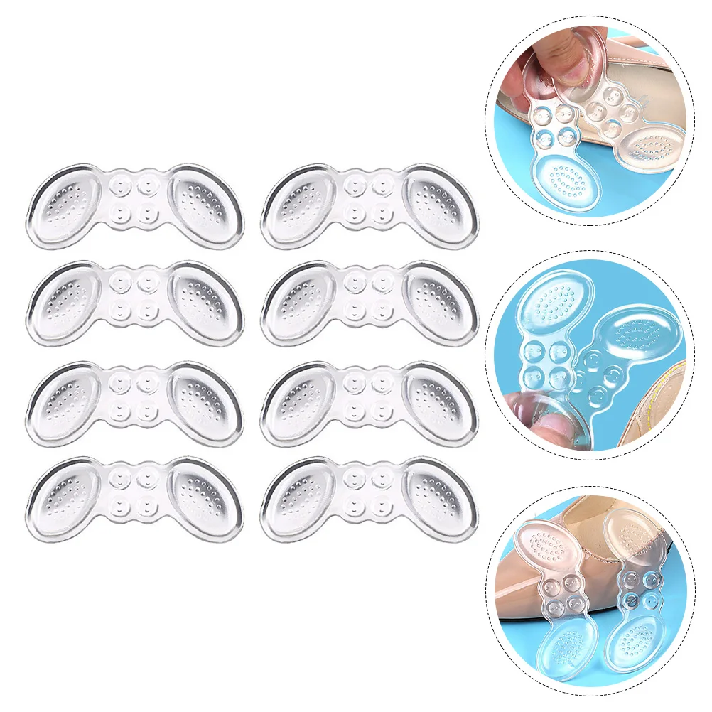 

4 Pairs Anti slip Invisible Transparent Stickers for High Heels Feet Protection Gel Pads Soft Breathable Thin Lightweight Foot