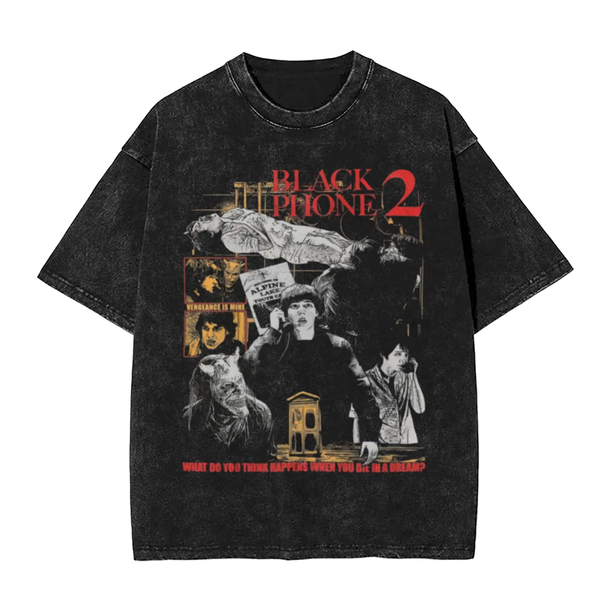 الرجال السود الهاتف 2 فيلم تي شيرت تيز الصيف خمر قصيرة الأكمام تي شيرت س الرقبة الهبي عادية تي شيرت الساخن