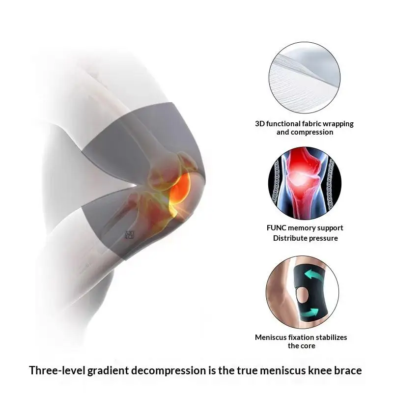 1 Stück Kniebandage mit Seitenstabilisator, Kompressions-Kniebandage für Männer und Frauen, Knie-Stützbandage zur Linderung von Knieschmerzen – Detail 11