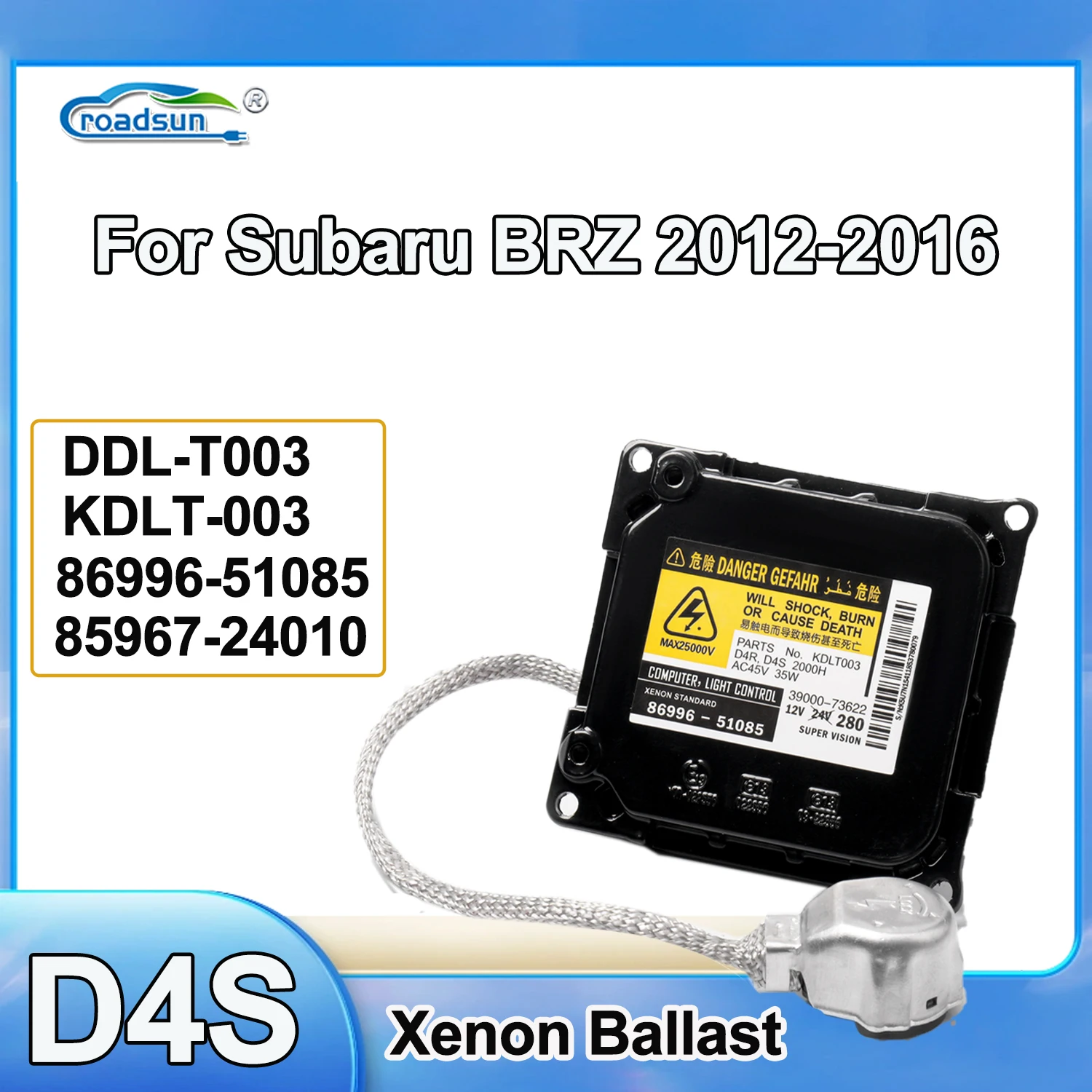 KDLT003 DDLT003 85967-52020 D4S Xenon Headlight Ballast Control Unit Module For Subaru BRZ 2012-2016 OEM 85967-24010