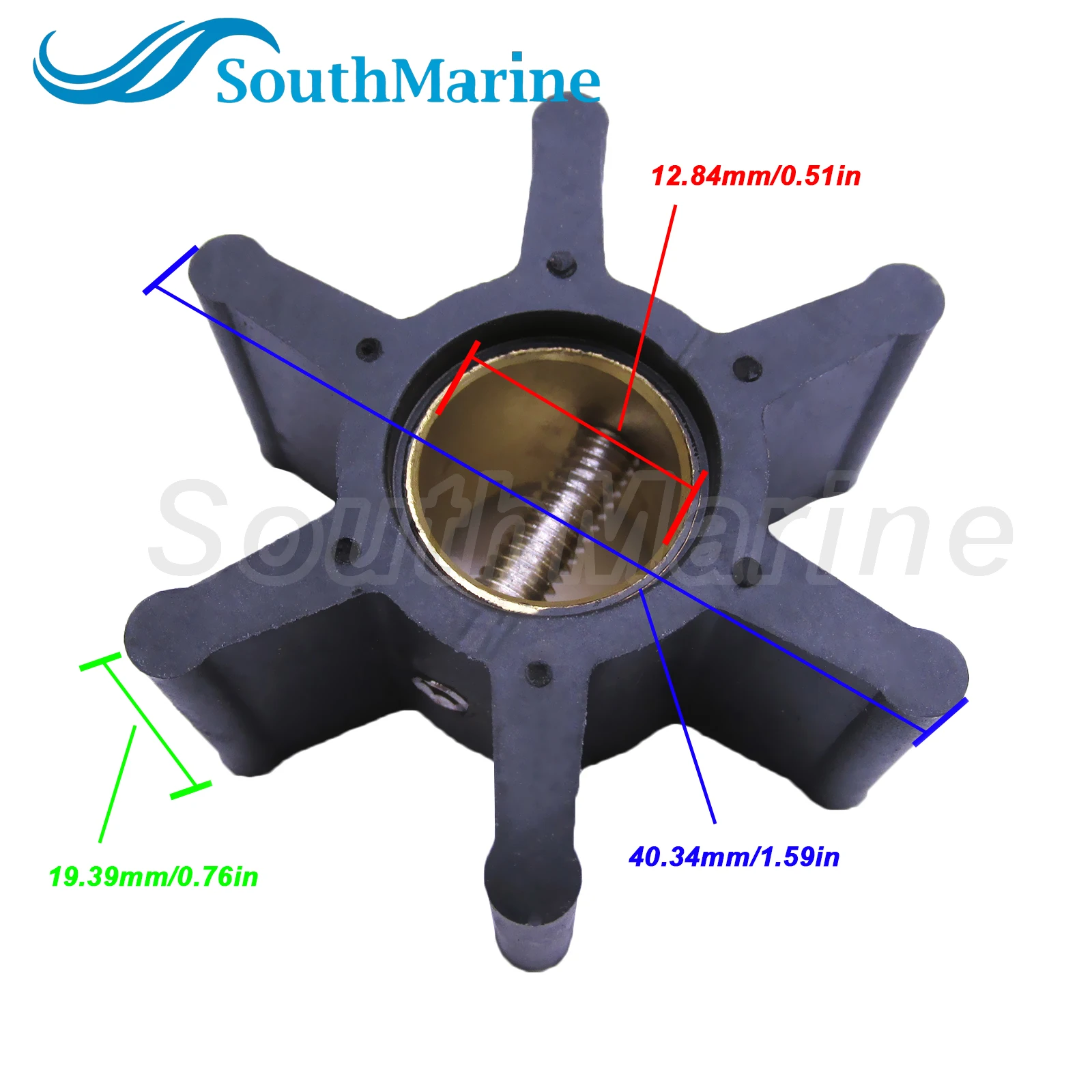 Water Pump Impeller for Jabsco 4528-0001 8293-0001 18-3079 / for Sherwood 9979K / for Yamar 104211-42070 / for CEF 500100