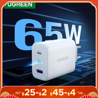 UGREEN 65W PD Charger Quick Charge 4.0 3.0 Type C PD USB Charger for iPhone 16 15 14 Pro Max Fast Charger For Laptop PD Charger