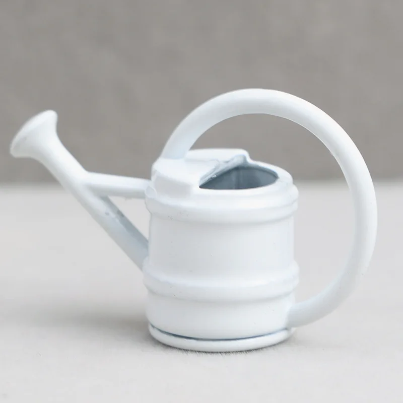 3picecs 1:12 مقياس دمية مصغرة حديقة المشهد الملحقات الأبيض مسقاة دمية ديكور الدعائم