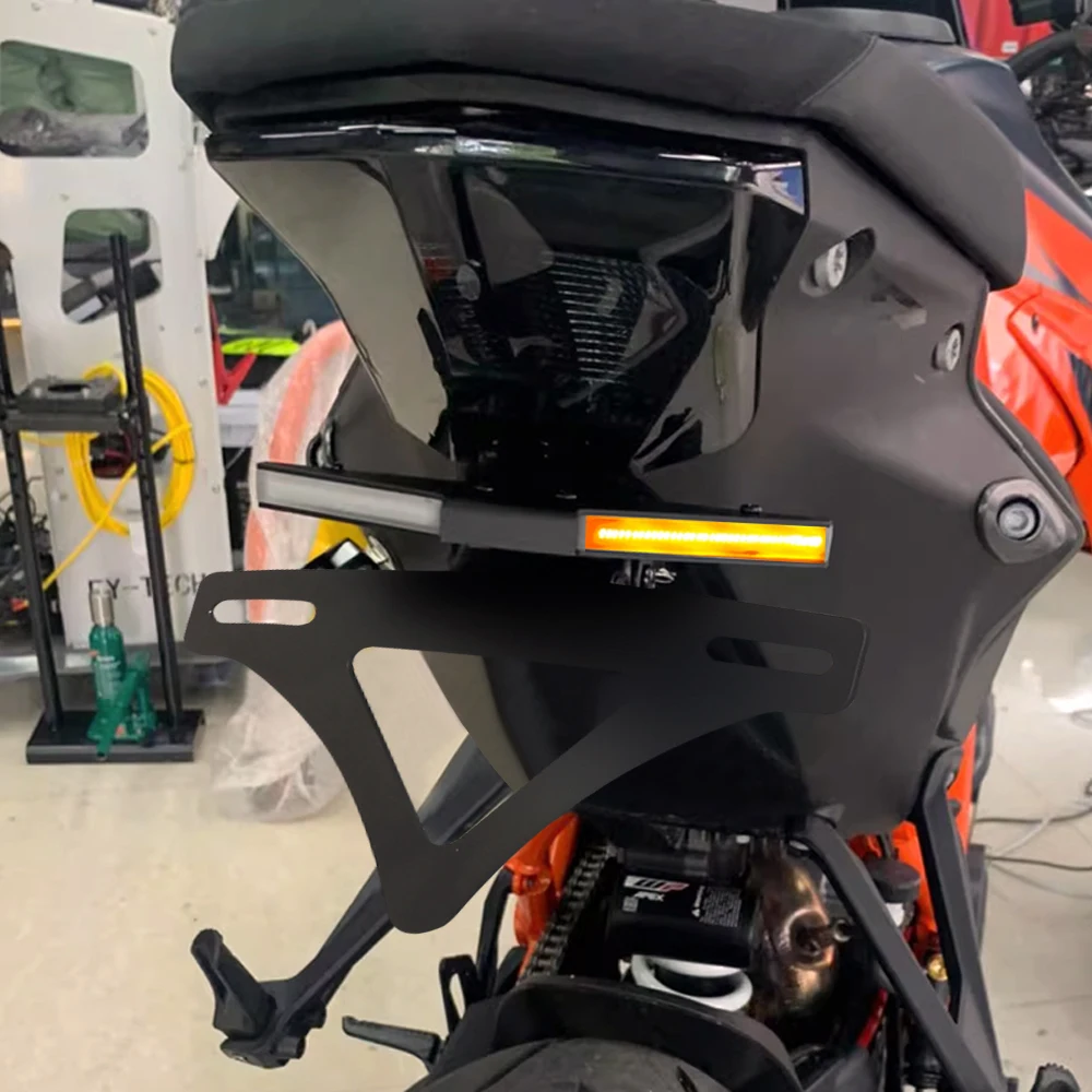 

For 1290 Super Duke R Folding License Plate Holder 2020-2025 Fender Eliminator Tail Frame LED Plate Light Motorcycle Accessories