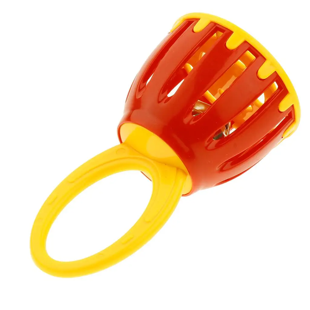 Cage Shape Handled Bell Rattle Early Educational Rhythm Toy Mini Hand Bell for Toddler Development