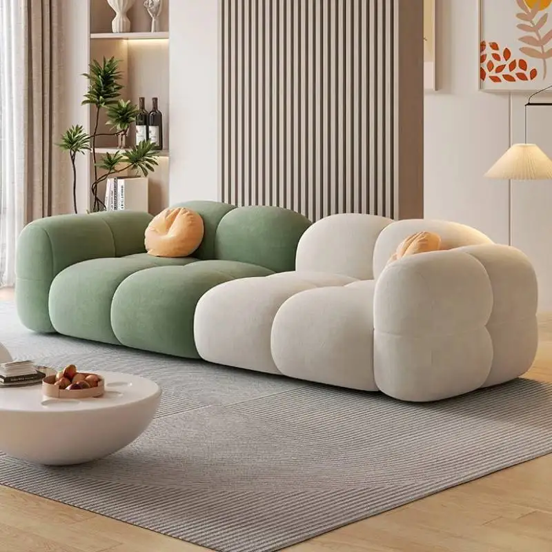 

Cute Comfortable Square Sofa Wood Luxury Designer Floor Modern Lazy Sofa Living Room Lounge Velvet Woonkamer Banken Furniture