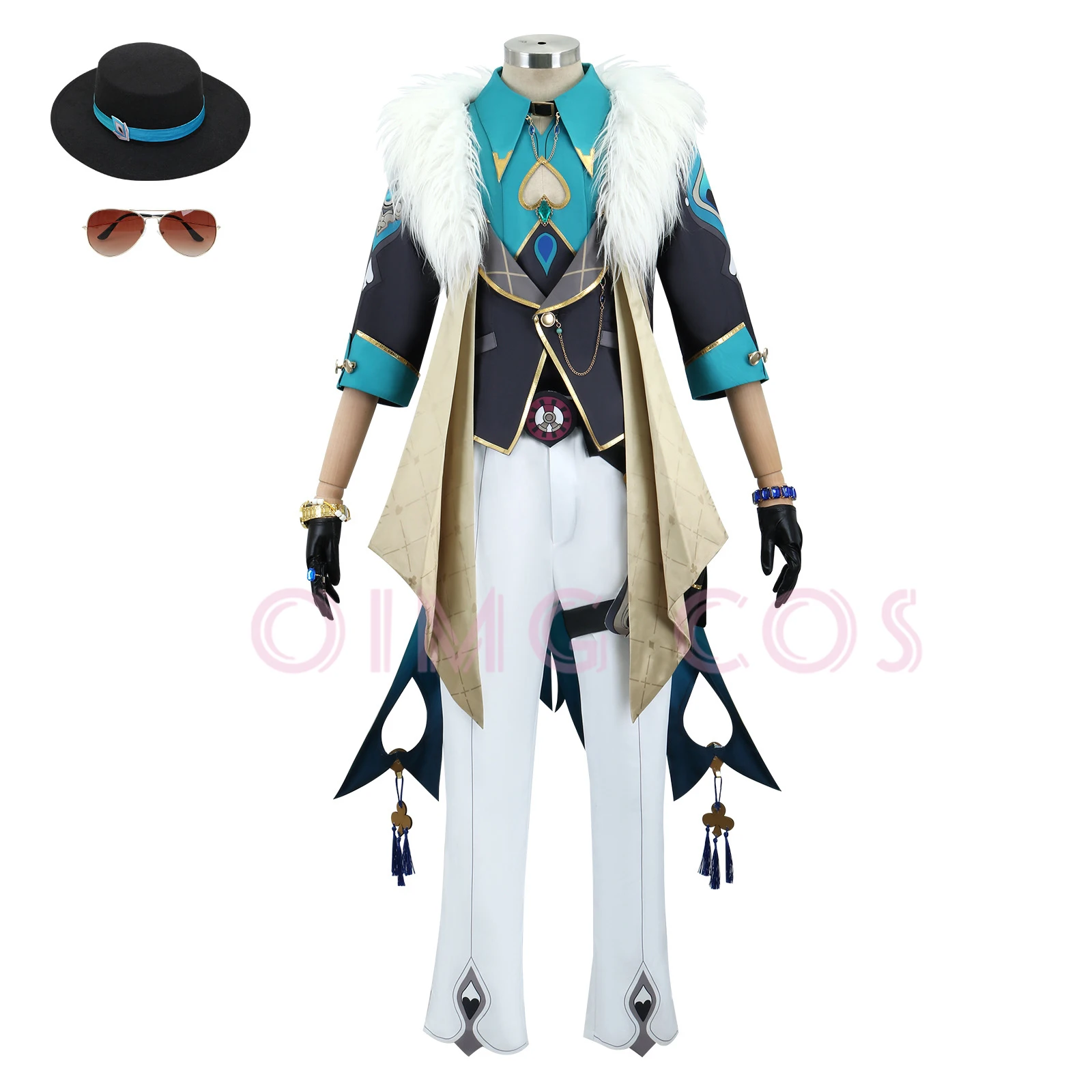 Aventurine Cosplay Costume Honkai Star Rail Carnival Uniform Wig Anime Halloween Costumes Men Game Character Outfits