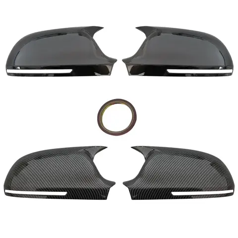 Pair Side Wing Mirror Cover for Audi A3 8P A4 A5 B8 B8.5 Q3 A6 C6 4F S6 Add On Side Rear View Mirror Cap Cover Car Accessories