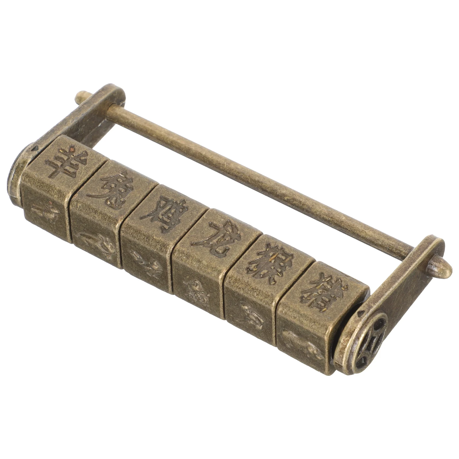 

Vintage Copper Lock Combination Zinc Alloy Ancient Chinese Style Cabinet Retro Lock Classic Password Jewelry Box Drawer Gift