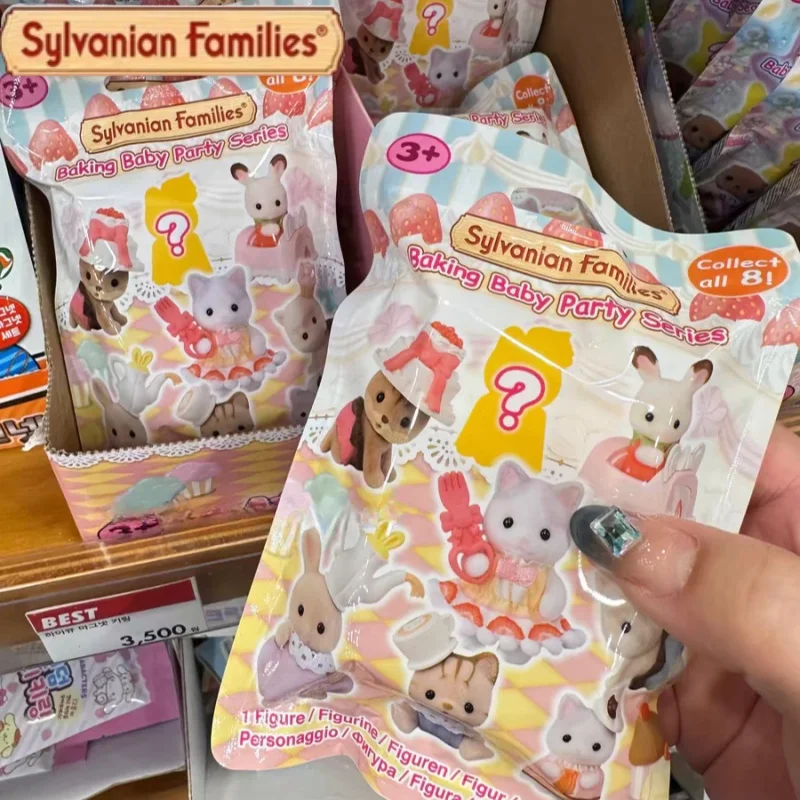 Genuino Sylvanian Families Blind Box Baby Baking And Magic Kawaii Toy Myserious Box Collection Ornament Doll Regali di compleanno