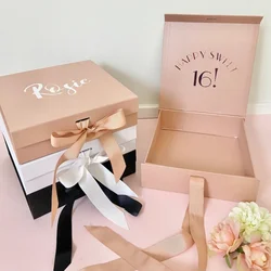 22X18X8CM Luxury Paper Packaging Box Free Custom Logo Proposal Box Personalized Birthday Bridesmaid Boxes Exquisite Packaging
