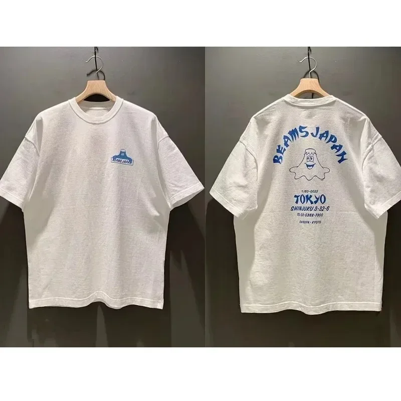 2026 Vintage Oversized Graphic T‑Shirt Adults Kids Japanese Retro Hand‑Drawn Cartoon City Loose Short Sleeve Street Tee