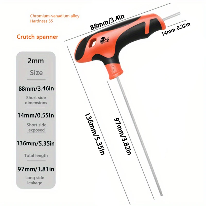 2/2,5/3/4/5/6/8/10mm Kugelkopf/Flachkopf Sechskantschlüssel Handwerkzeug Universal Schnellwechseladapter Chrom-Vanadium-Stahl Sechskant – Detail 8