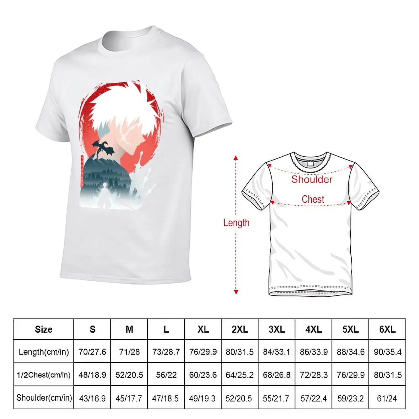 Ragna-Camiseta de paisaje para hombre, camiseta negra de manga corta, nueva edición