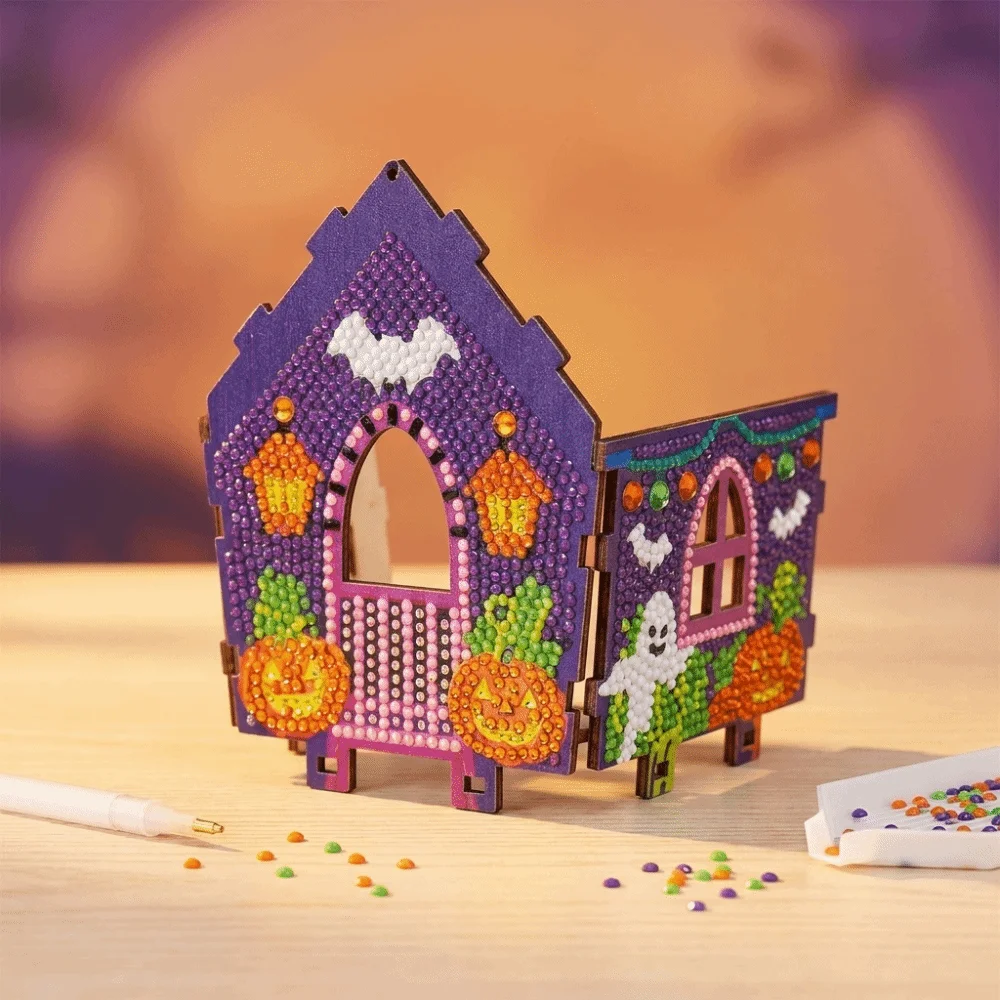 3D-Holzhaus-Halloween-Strass-M – Art Craft Halloween Bewertung und Preis