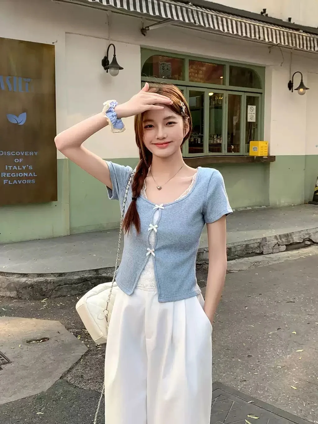 

Кружевная лоскутная футболка ort Sve, женская летняя новая дизайнерская футболка с узлом, топ с узлом для поездок на работу, слинг...