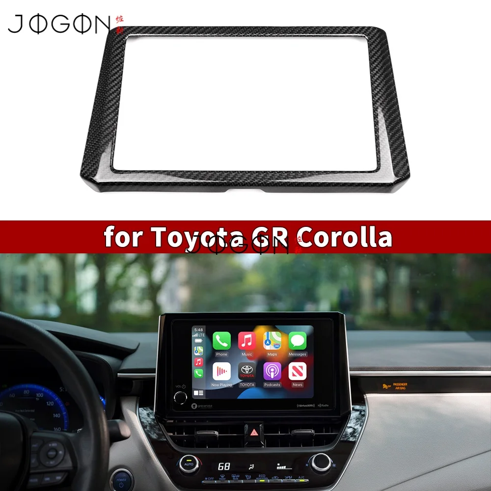 Dashboard Display Screen Bezel Trim for Toyota GR Corolla GZEA14 2023 2024 2025 2026 Real Carbon Fiber Interior Accessories