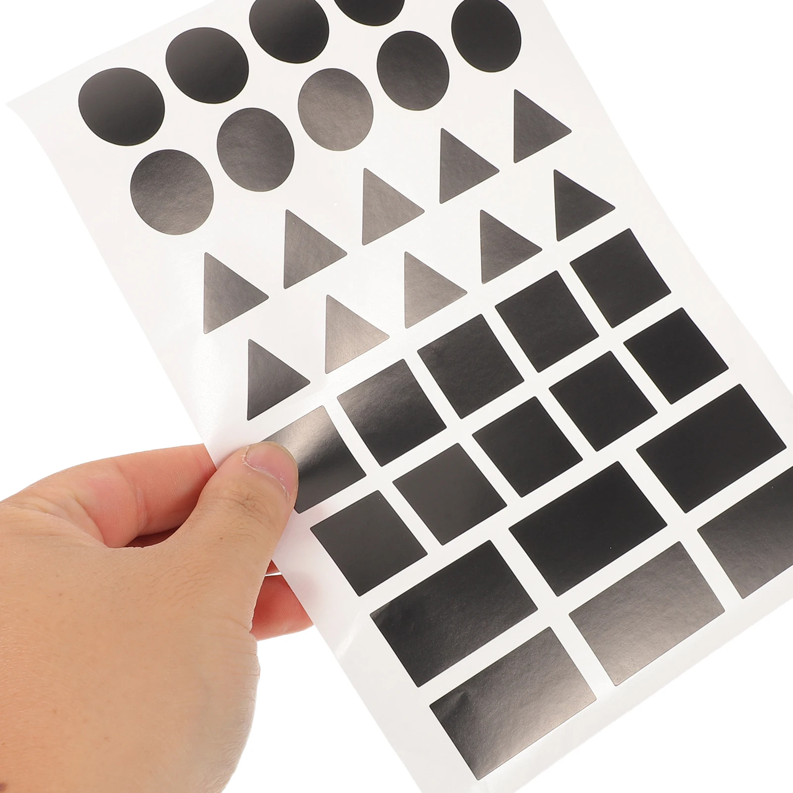 

100 Sheets Colorful Shape Stickers Writable Tags Multi-Shaped Adhesive Labels for Office School Home File Sorting Removable