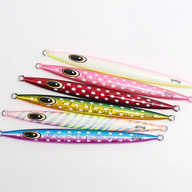 

2 шт., рыболовная приманка, 100 г-400 г, металлическая приманка для дальнего заброса с морской отсадкой, лазерное бумажное покрытие, 3D глаза, морская береговая приманка