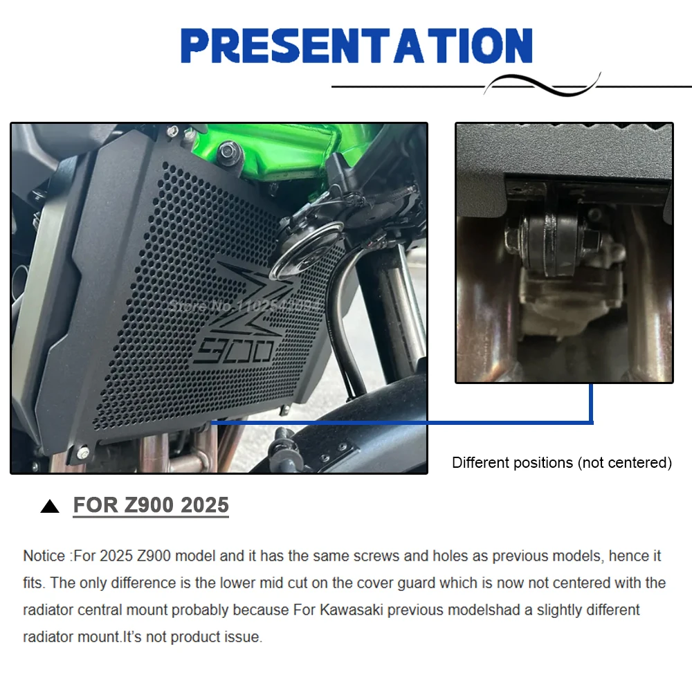 Motorcycle Radiator Grille Guard For Kawasaki Z900 2017 2018 2019-2025 Cooler Grill Protect Cover For z900 ABS SE 2022 2023 2024