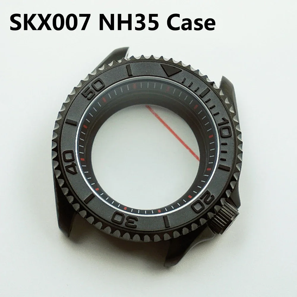 

42mm Diving Watch Case S Crown Luminous Case 50ATM Waterproof Sapphire Glass Watch Case for NH35/36/4R36 Movement SKX007 NEW DIY