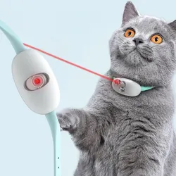 Smart Laser Tease collare per gatti ricarica USB elettrica gattino indossabile automaticamente giocattoli interattivi per esercizi per animali domestici