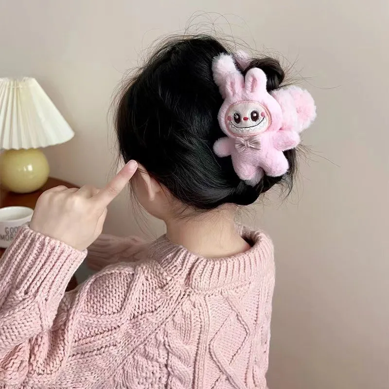 

Labubu Hair Clips Cartoon Cute Plush Hairpin Girls Plate Hair Doll Hairpin Small Princess Headdress Girl Gift