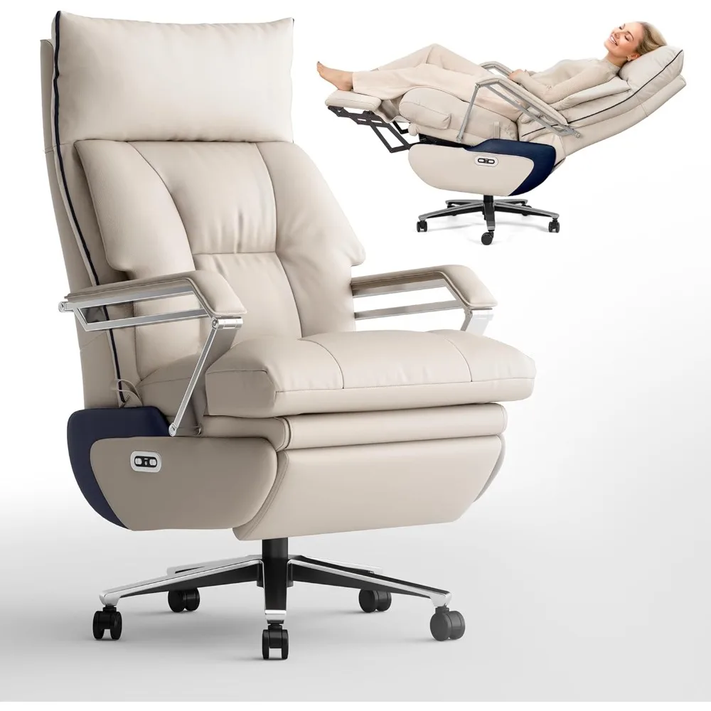 

Dual Motor Electric Executive Office Chair with Foot Rest, Comfortable Reclining Office Chair Wide Seat, Big and Tall Ergonomic