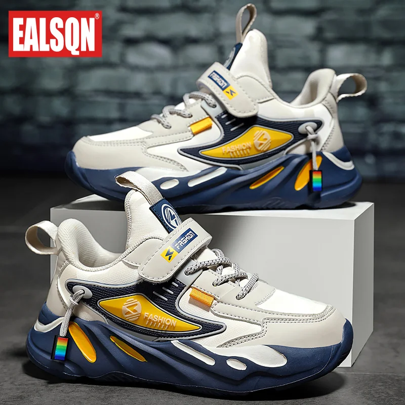 Leather Kids Sneakers Sport Running Shoes for Boys Girls Children Breathable Comfort Casual Walking Outdoor Students Shoes