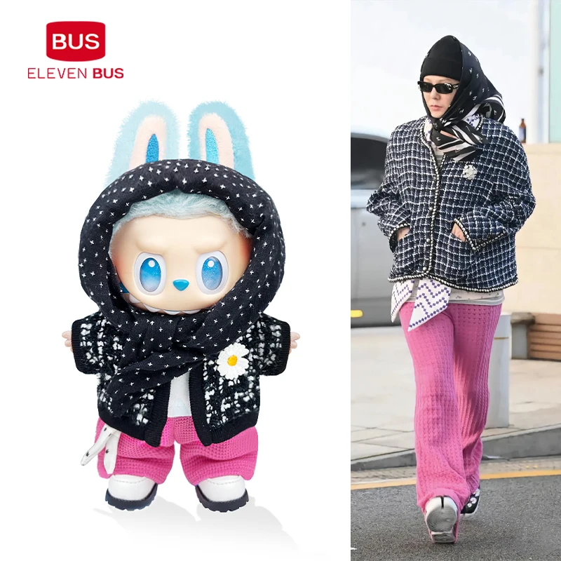 

[Clothes only] For 17 cm 3.0 Labubu V1 V2 V3 clothes pendant Labubu sits on the baby clothes suit for labubu outfits