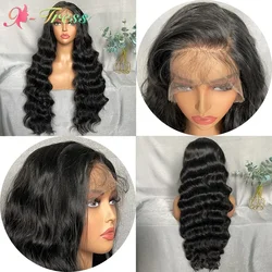 X-TRESS 13x6 Synthetic Lace Front Wigs for Black Women Daily Use Fluffy 32 Inch Body Wave Lace Hair Pre Plucked with Baby Hair